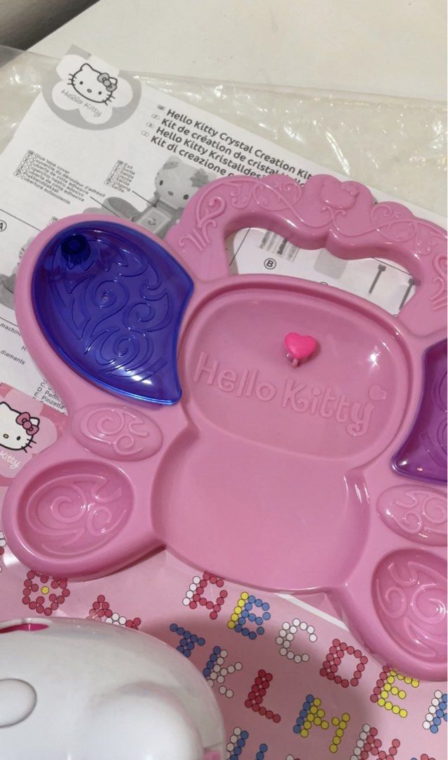 Hello Kitty Crystal Creation Kit Butterfly Shape (Category: Craft Supplies & Tools) located in Iba. Submitted by wealtheallymari99 (Listing ID 1461525334, Image 3). Description: - Fun Kitty crystal creation kit - Comes with a butterfly-shaped tray - Includes a Kitty figure - Decorate with included rhinestones and tools - Ideal for kids who love crafts and Kitty.