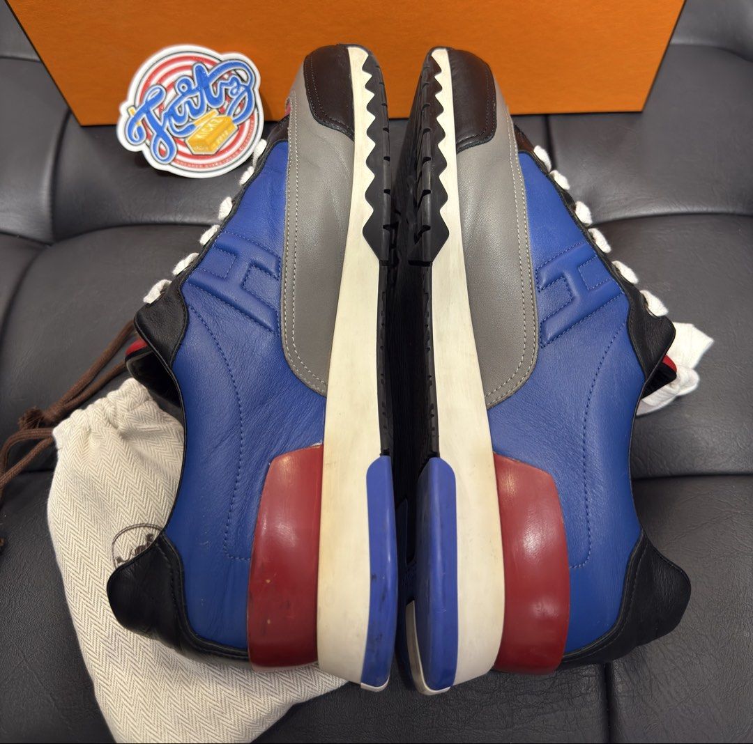 Hermes trail sneakers (Category: Sneakers & Footwear) located in Pasay City. Submitted by fritz_kickz_2012 (Listing ID 1461441777, Image 3). Description: Hermès Trail Sneakers Colorway: Blue/Red/Gray size: 42 / 9us used / 8/10 condition check all detail photo allready posted with box & xtra laced Available Onhand P28,000 Only ( retail around 60k+ ) PM for Inquiries Thankyou Fritz Kickz Luxe Vault Mnl 👟👜✨.