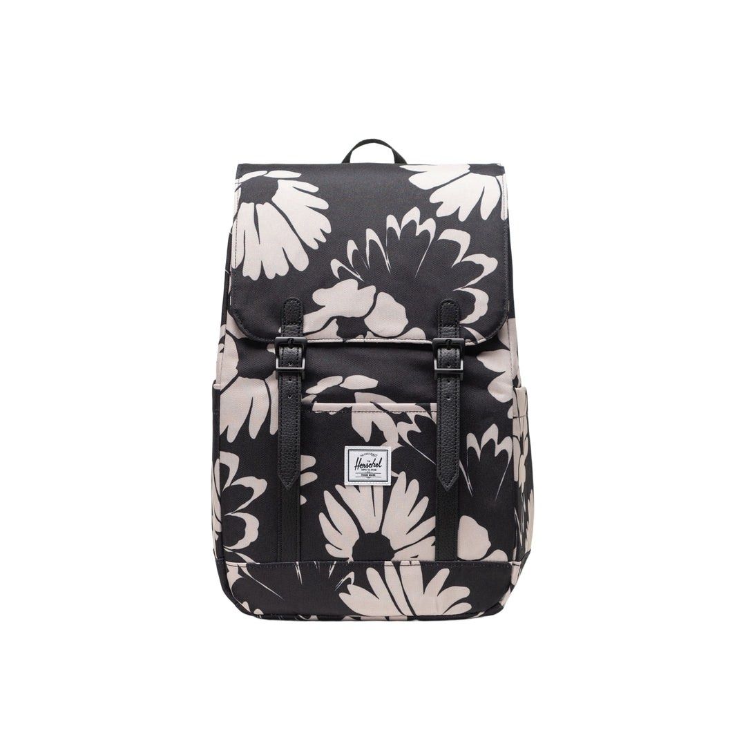 Herschel Retreat Small Backpack (Category: Backpacks) located in Cebu City. Submitted by jazziejazz (Listing ID 1461448175, Image 1). Description: -Color: Graphic Daisy -Volume: 17L -Dimensions: 15.25” (H) × 11” (W) X 5.5” (D) -600D Fabric made from 100% recycled post consumer water bottles -Tonal stripe Liner made from 100% recycled post consumer water bottles -Padded and fleece lined floating sleeve fits a 15in/16in laptop -easy U pull Drawcord
