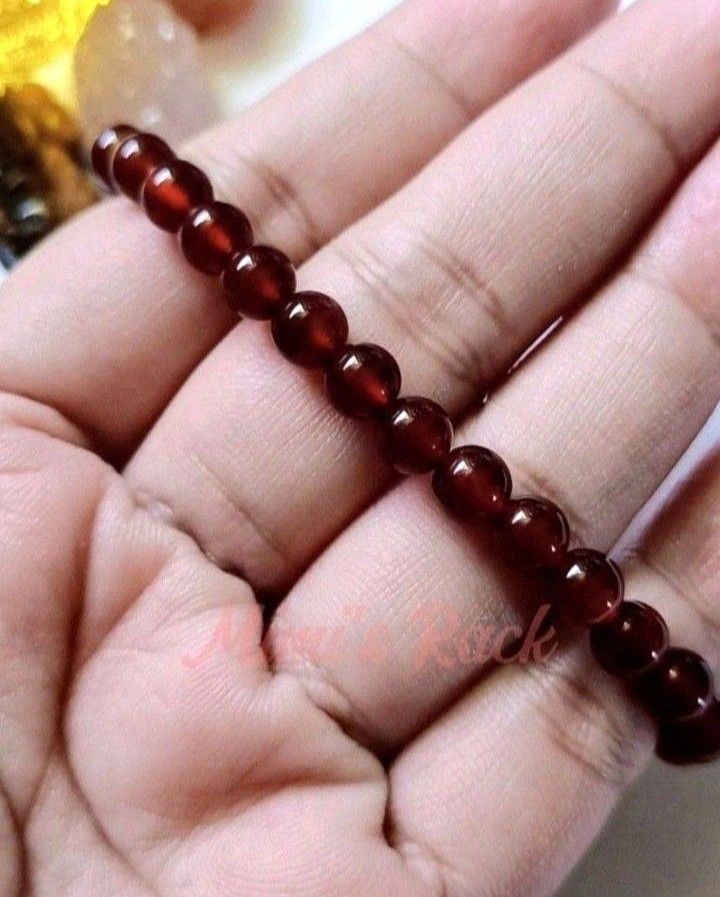 HIGH QUALITY RED AGATE NATURAL STONE BRACELET (Category: Bracelets) located in Taguig. Submitted by mimisrack (Listing ID 1461559078, Image 3). Description: ❤️Powerful grounding stone that boosts courage and stable energy for everyday wear -Red Agate is known for strength, protection, and confidence support -Helps shield against negative energy and emotional stress action -Encourages courage, motivation, and -Supports vitality and strong life-for