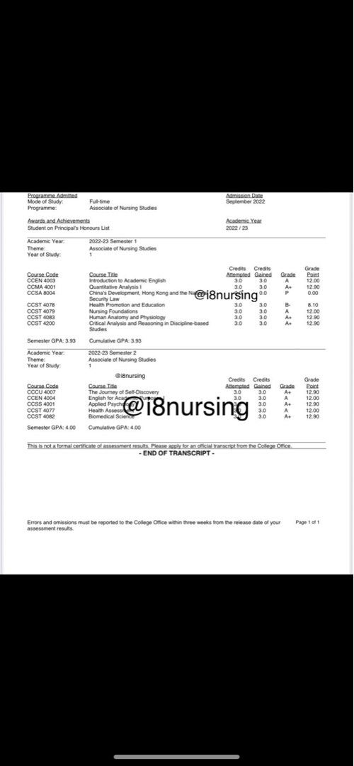 HKUSPACE Nursing Year 1 Sources (22-23) （分類：教科書）位於 Hong Kong。 由 i8nursing 提交（商品編號 1461468576，圖片 1）。簡介： HKUSPACE Nursing 2022-2023 year 1 A range source Cgpa 4.0; 一年入返Hku nursing Format: Google drive Content: 所有lecture notes, 自己notes, test paper 同 exam paper, assignment (如有） Price: Human Anatomy, biomedical science, intro to English & English for academic purpose: $300 其他科$100 全科$800。