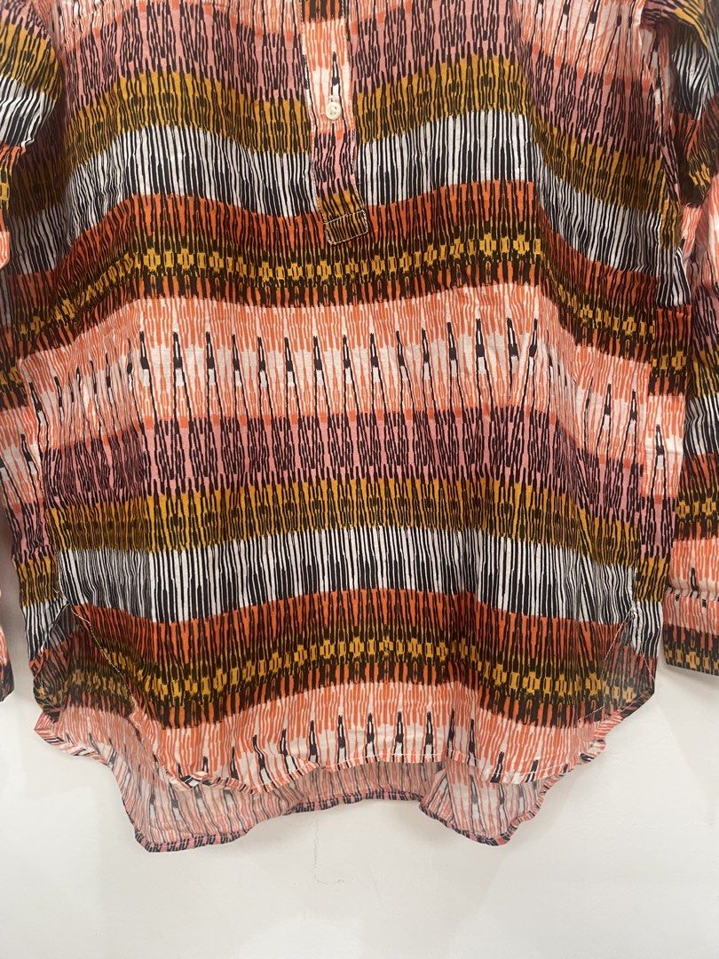 H&M Printed Long Sleeve Blouse (Category: Longsleeves) located in Las Pinas. Submitted by qcleopatrastrove (Listing ID 1461334684, Image 3). Description: Please manage your expectations. Thank you.🤎.
