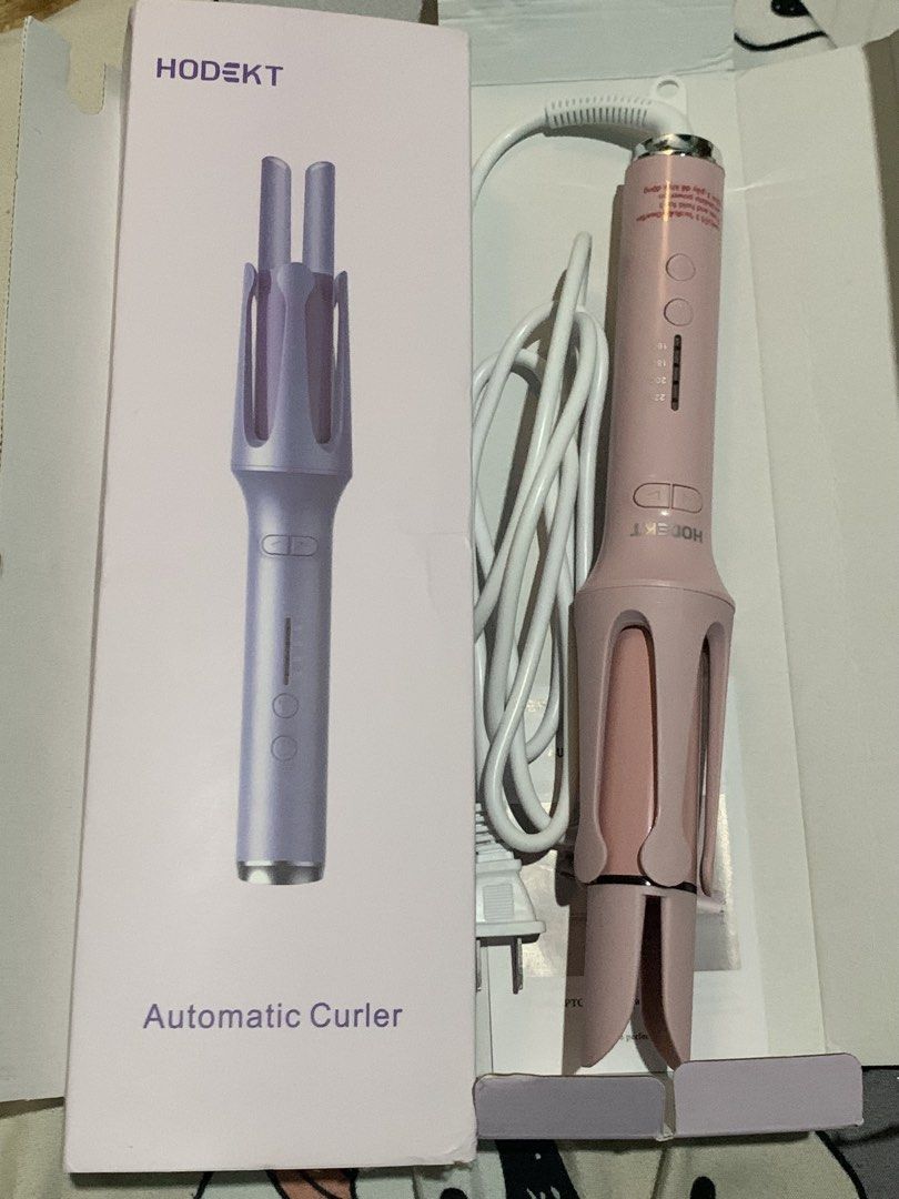 HODEKT Automatic Hair Curler - Pink (Category: Hair) located in Baliuag. Submitted by pamelapenaflorida2198 (Listing ID 1461349705, Image 1). Description: Not used kasi di natuloy yung event. Hair spray also available.