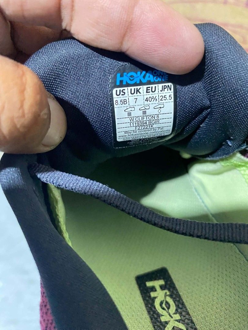 Hoka Clifton 8 (Category: Sneakers) located in Bontoc. Submitted by tedanzthrift (Listing ID 1461364020, Image 2). Description: - Hoka Clifton 8 running shoes - Ideal for running and everyday wear - Lightweight and comfortable design - Shows minimal signs of wear - Ready for your next adventure!.