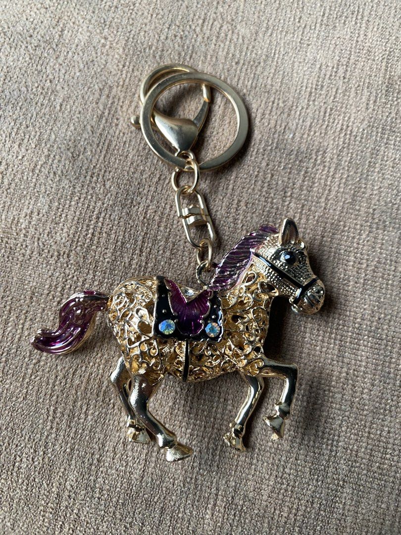 Horse Charm (Category: Other Accessories) located in Cebu City. Submitted by janb85 (Listing ID 1461426801, Image 2). Description: 3” in measurement Pave rhinestone and enamel horse purse charm and keychain From Japan Gold tone Weighty Very cute.