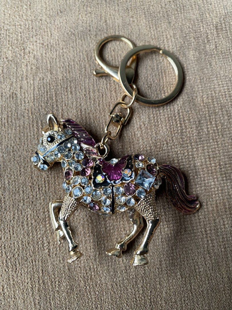 Horse Charm (Category: Other Accessories) located in Cebu City. Submitted by janb85 (Listing ID 1461426801, Image 1). Description: 3” in measurement Pave rhinestone and enamel horse purse charm and keychain From Japan Gold tone Weighty Very cute.