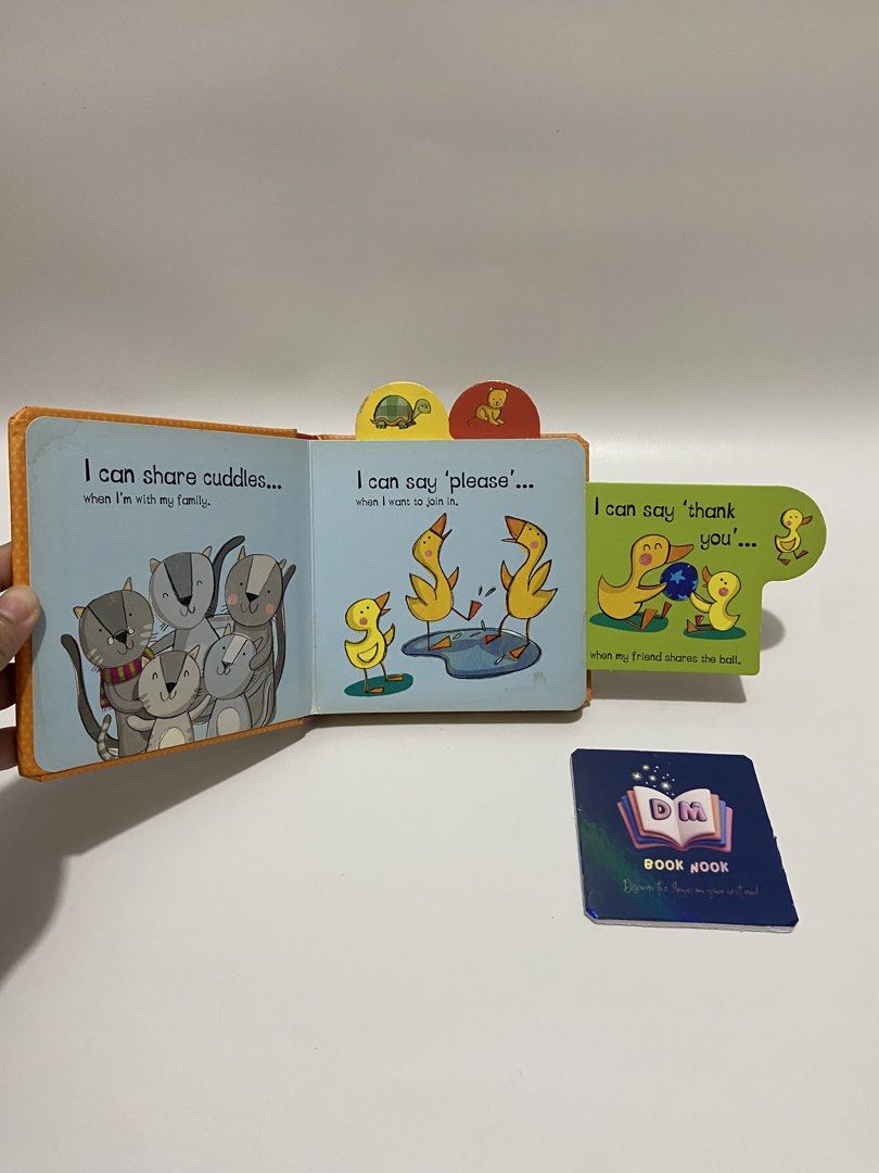 I Can Share — Pull-out tabs (Category: Children's Books) located in Caloocan City. Submitted by dmbooknook (Listing ID 1461515760, Image 2). Description: - VGUC, minimal shelfwear - Padded board book - Interactive, pull-out tabs 📌 𝘈𝘭𝘭 𝘪𝘵𝘦𝘮𝘴 𝘢𝘳𝘦 𝘤𝘳𝘰𝘴𝘴𝘱𝘰𝘴𝘵𝘦𝘥. 𝘍𝘪𝘳𝘴𝘵 𝘵𝘰 𝘱𝘢𝘺/𝘤𝘰𝘯𝘧𝘪𝘳𝘮 𝘨𝘦𝘵𝘴 𝘵𝘩𝘦 𝘣𝘰𝘰𝘬. 📌 𝘉𝘰𝘰𝘬𝘴 𝘢𝘳𝘦 𝘱𝘳𝘦-𝘭𝘰𝘷𝘦𝘥 𝘢𝘯𝘥 𝘮𝘢𝘺 𝘩𝘢𝘷𝘦 𝘧𝘭𝘢𝘸𝘴 𝘭𝘪𝘬𝘦 𝘵𝘦𝘢𝘳𝘴, 𝘤𝘳𝘦𝘢𝘴�