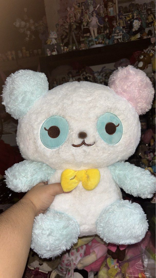 Ibloom Cotton Candy Panda Plush (Category: Plushies & Soft Toys) located in Manila. Submitted by lieutenantlyka (Listing ID 1461419763, Image 1). Description: - Super soft and cuddly panda plush - Adorable pastel blue and pink accents on ears and paws - Features a cute yellow bow tie - Approximately 10 inches tall - Ideal for collectors or as a thoughtful gift Gcash Payment Jnt Delivery.