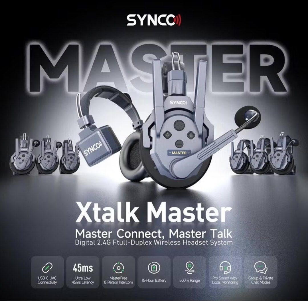Intercom Systems (Category: Other Audio Equipment) located in Kuala Lumpur. Submitted by aunkoh319 (Listing ID 1340712863, Image 2). Description: SYNCO Xtalk Master Intercom Headset 8 Headsets ( Open Box ).