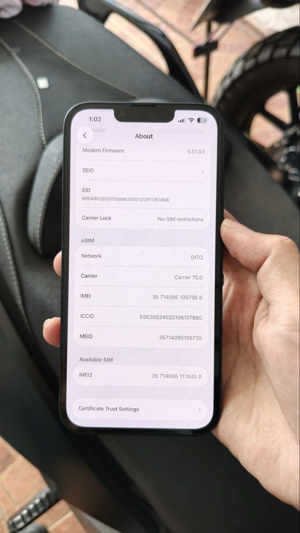 Iphone 13 128 GB (Category: Cases & Sleeves) located in Manila. Submitted by marialigaya. (Listing ID 1461369326, Image 2). Description: RUSH! RUSH! RUSH! Iphone 13 128gb 99 batthealth No history of repair Good as new(lady owned) Free 2 case DM FOR PRICE! NEGOTIABLE .