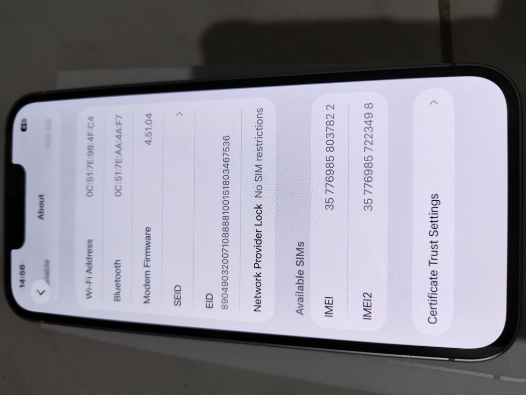 Iphone 14 128gb (Category: iPhone 14 Series) located in Mandaluyong City. Submitted by jakemj (Listing ID 1461513574, Image 2). Description: iphone iphone 128gb.