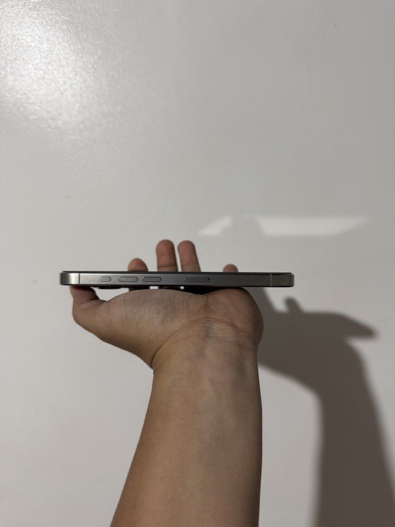 Iphone 15pro (Category: iPhone 15 Series) located in Manila. Submitted by thra_shirts (Listing ID 1461338824, Image 3). Description: FOR SALE MY PERSONAL PHONE Iphone 15 pro “Natural Titanium” Gigabytes 256 Battery health 85% Cycle counts 884 No sim restriction (any sim can do) iOS Version 26.6.1 NTC Approved Reset all you want Missing box and receipt Pwede sa maselan makinis pa unit Original bought from manager at beyond the box market market gr