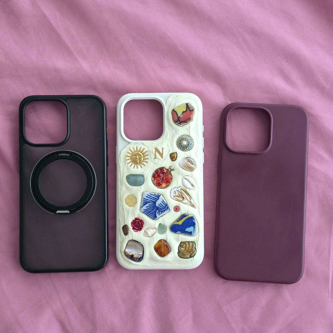 Iristella (on IG) Custom Phone Case for 15 Pro Max (Category: Cases & Sleeves) located in Hermosa. Submitted by _niki.lim (Listing ID 1461353773, Image 3). Description: A piece of art!!! If you're an "N" with a 15 pro max u should get this 🥹🤍 RFS: Switched to Samsung Still negotiable! .
