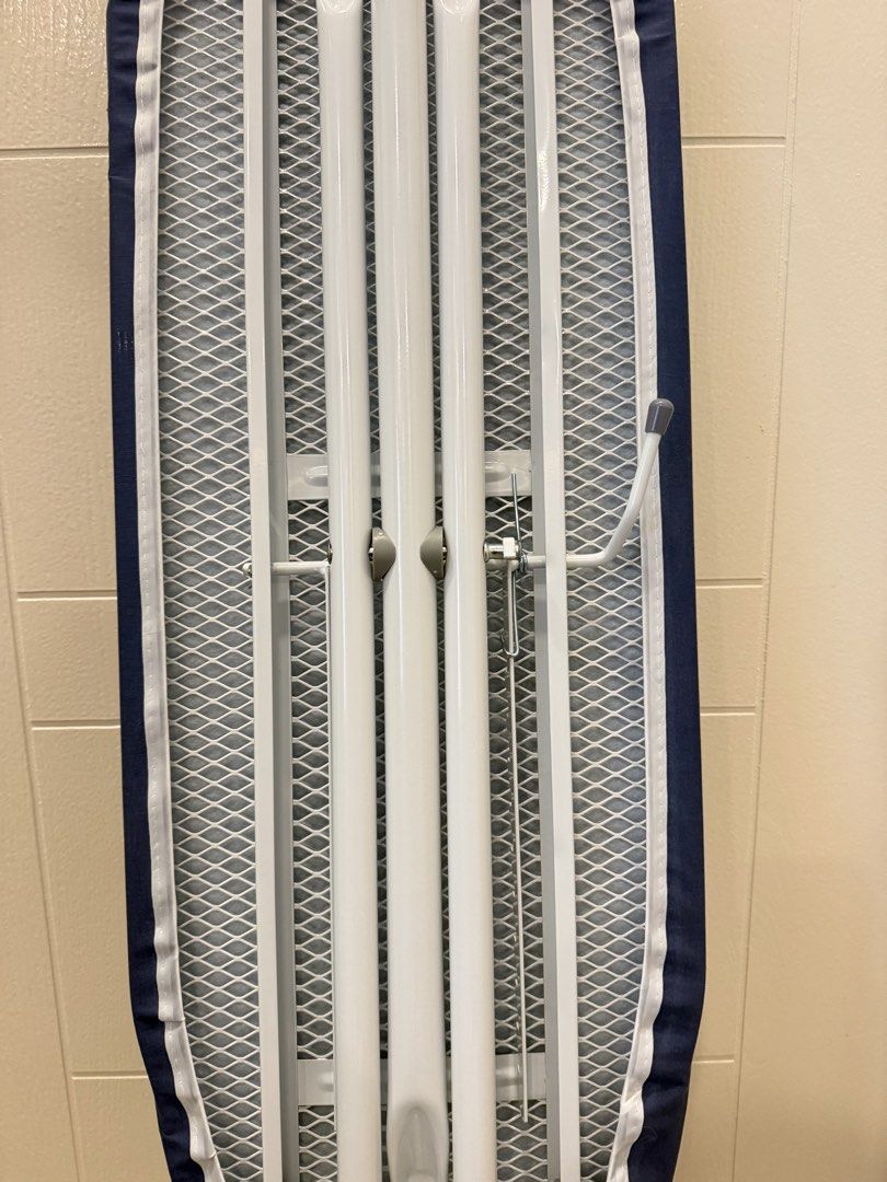 Ironing Board - Metal Tube (Category: Irons & Steamers) located in Baguio. Submitted by ernest2232 (Listing ID 1461469300, Image 3). Description: Material: Cotton Cover Metal Tube Powder coated surface Variable height adjustment Safety lock Stylish Iron Rest Made in China Care/cleaning instruction: Wipe with clean soft dry cloth Measurement: L33.02 x W3.2 x H127 cm.