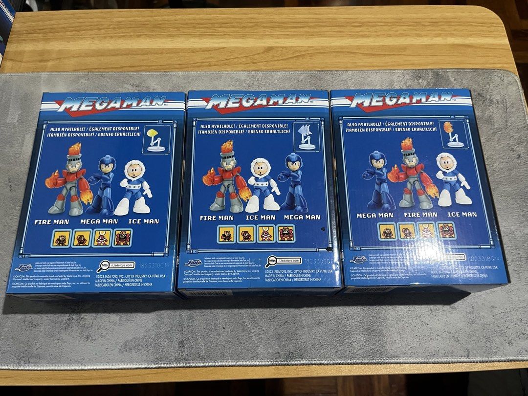 Jada Toys - Mega Man Action Figures Wave 1 (Category: Figurines & Statues) located in Las Pinas. Submitted by eyoyv (Listing ID 1461526623, Image 2). Description: - Set includes Mega Man, Ice Man, and Fire Man action figures. - All figures are brand new and sealed in their original packaging. - Ideal for any Mega Man enthusiast or collector. .