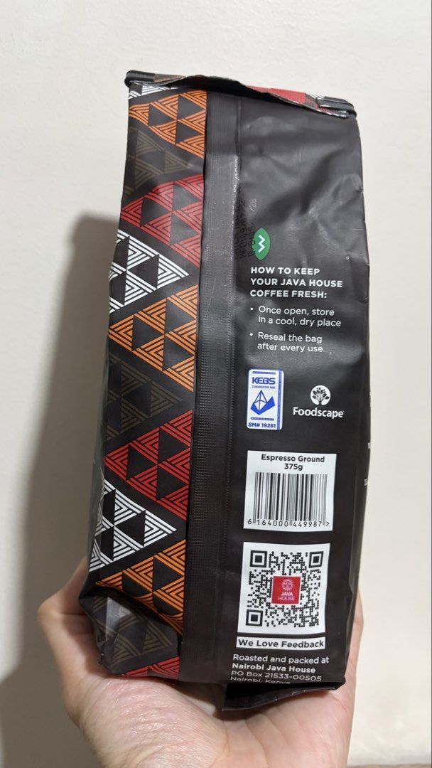 JAVA HOUSE ESPRESSO GROUND COFFEE (Category: Health Food, Drinks & Tonics) located in Manila. Submitted by Miss_KSJ (Listing ID 1461334616, Image 2). Description: FOR SALE: JAVA HOUSE ESPRESSO GROUND COFFEE ☕ ✨ Java House Espresso – Dark Roast, Fine Ground 📦 Net Weight: 375g ☕ Tasting Notes: Rich • Caramel • Chocolate 🔥 Dark Roast | Fine Ground Perfect for your daily espresso or strong brewed coffee! 🤎.