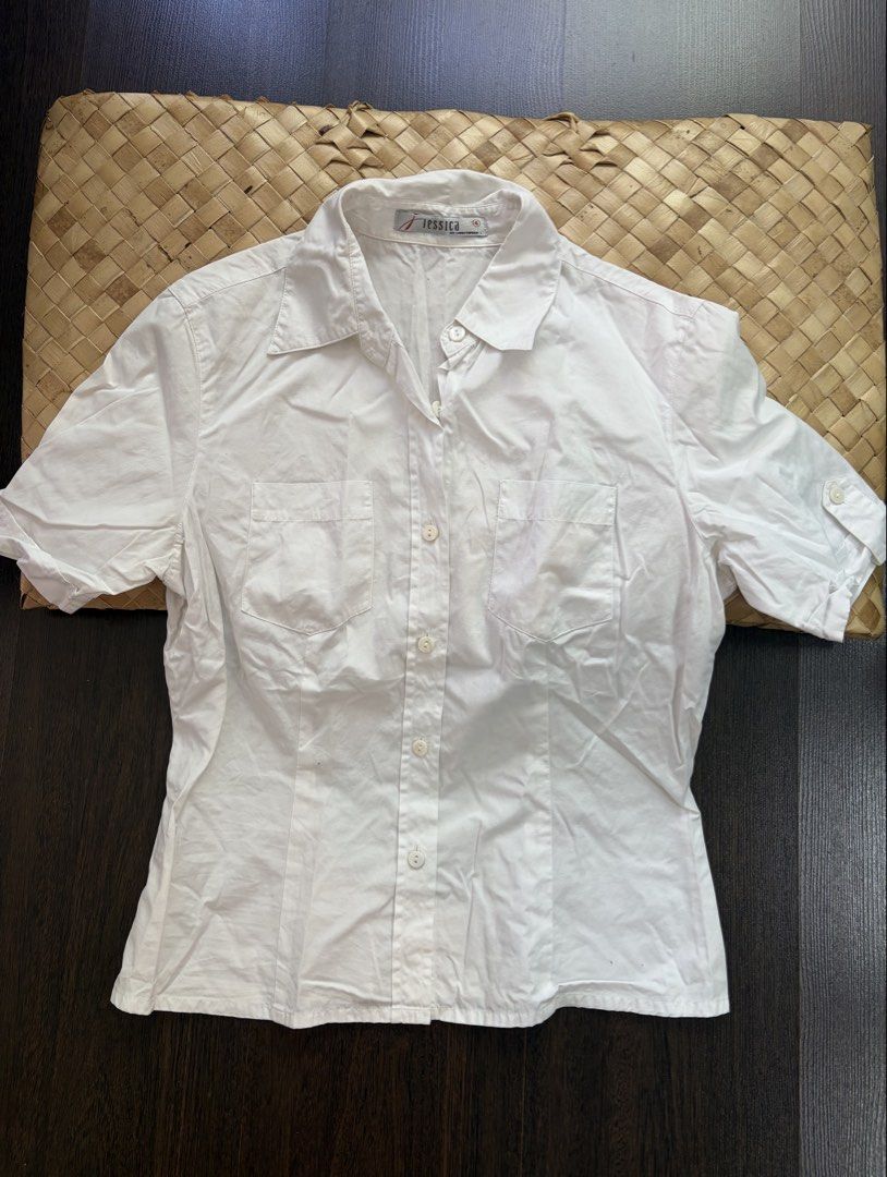 Jessica white collar Shortsleeve (Category: Blouses) located in Manila. Submitted by thebookclubz (Listing ID 1461454342, Image 1). Description: .