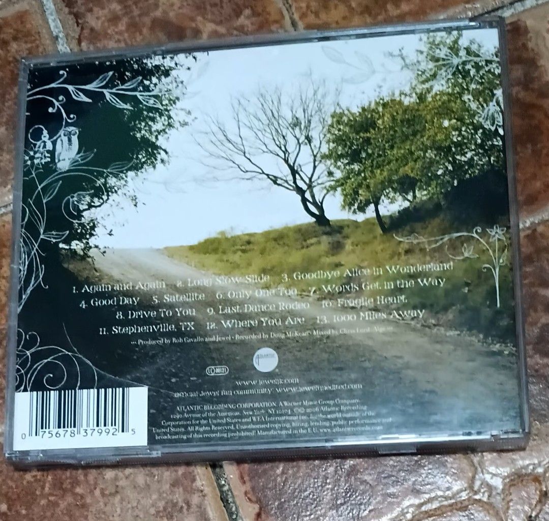 Jewel Goodbye Alice in Wonderland CD (Category: CDs & DVDs) located in Quezon City. Submitted by dancatz (Listing ID 1461540607, Image 3). Description: □ P 350.00 - Jewel's album: Goodbye Alice in Wonderland - Popular tracks include: 'Again and Again', 'Good Day', 'Drive to You' - Also features: 'Long Slow Slide', 'Satellite', 'Last Dance' - CD comes in its original case - A must-have for fans of Jewel's music LFB Seller's location : Brgy. Sta. T