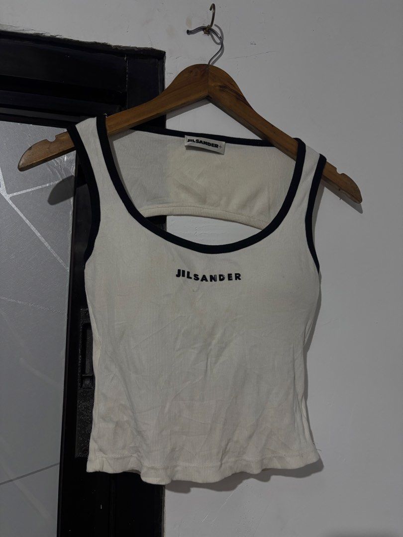 Jil Sander Athletic Ribbed Tank Top (Category: Activewear) located in Naga. Submitted by hubthrift (Listing ID 1461431853, Image 3). Description: Length-17 Width-12.5 Like new condition No issue Color rate-10/10 .