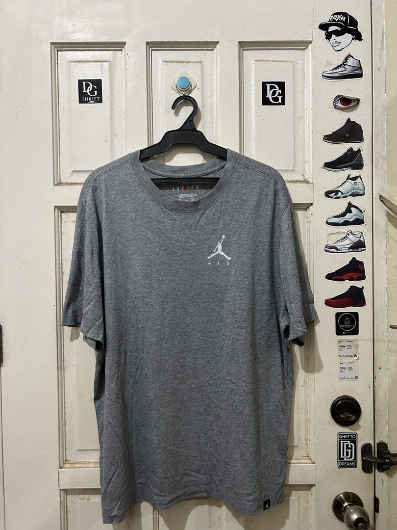 Jordan Air T-Shirt Grey (Category: Tshirts & Polo Shirts ) located in Pasay City. Submitted by deguzmanjay (Listing ID 1461516059, Image 1). Description: - Grey Jordan Air T-shirt - Standard fit - Features iconic Jumpman logo on chest - Simple and classic design - Ideal for casual wear - Versatile and easy to pair with any outfit.