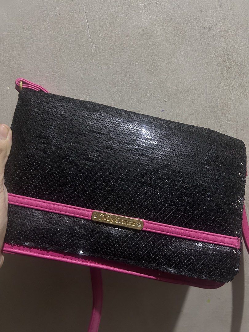 Juicy couture sling bag (Category: Cross-body Bags) located in Muntinlupa City. Submitted by maria_777thriftfinds (Listing ID 1461529278, Image 1). Description: can lower the price if sure buyer .