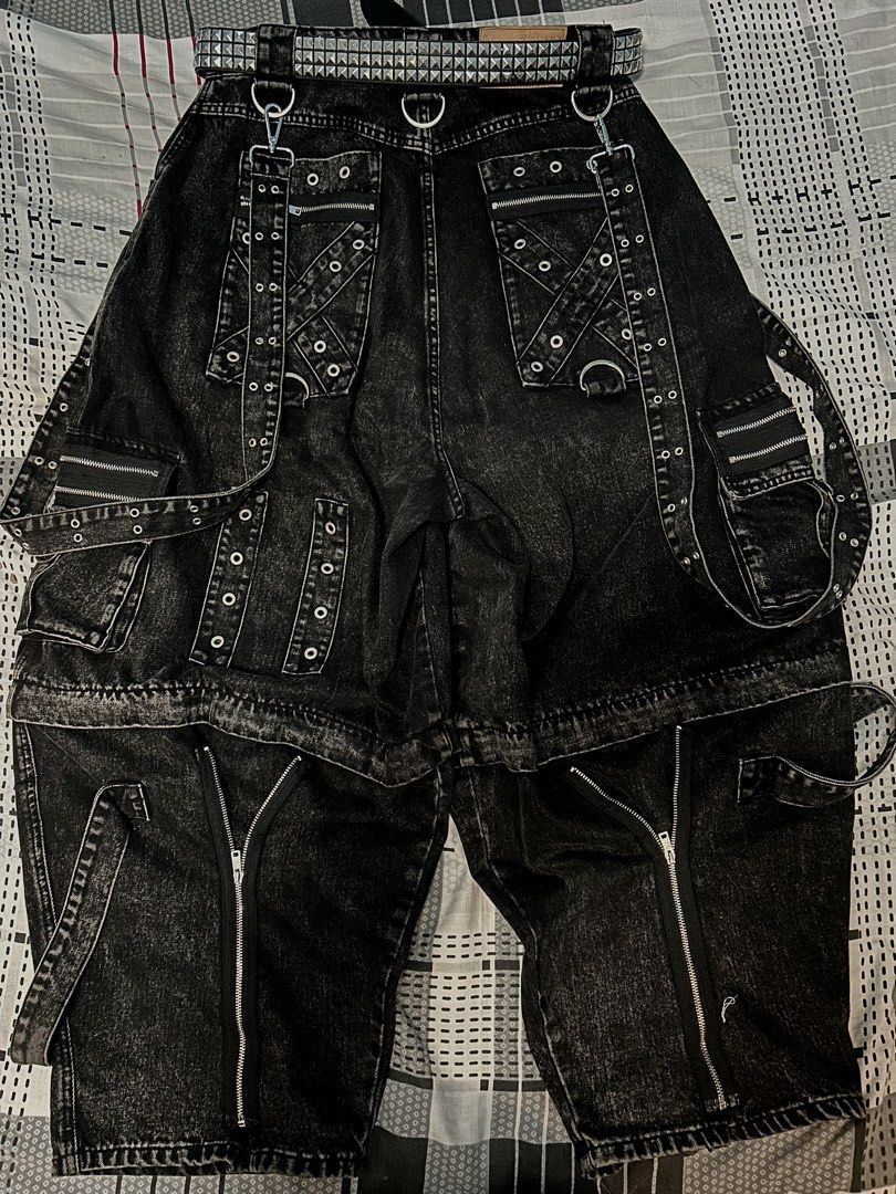 JUMPSVCK Baggiest Raver Pants (Category: Jeans) located in Las Pinas. Submitted by zilthke (Listing ID 1461473809, Image 2). Description: FS‼️ JUMPSVCK Baggiest Raver Pants (Trippnyc but actually baggy) W- 32 Thighs- 35 LO 10-11.5 (adjustable with the zippers) 18 Zippers 6 Pockets 4 Rave Straps Convertible to shorts Acid wash Originally bought for 14k Selling for 10k w/ free belt (negotiable) Last pic from their website for ref Tags: JNCO, Afflic