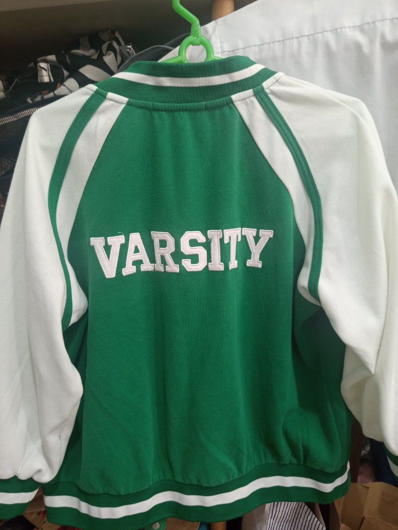 JustKids Varsity Jacket (Category: Babies & Kids Fashion) located in Pasig City. Submitted by mommy_b (Listing ID 1461421522, Image 2). Description: JustKids, bought from SM dept store. Size 10. Used once by my daughter. RFS: Decluttering I can send additional pics and details upon request. mop: Gcash. All sales are final. no returns , no exchange..