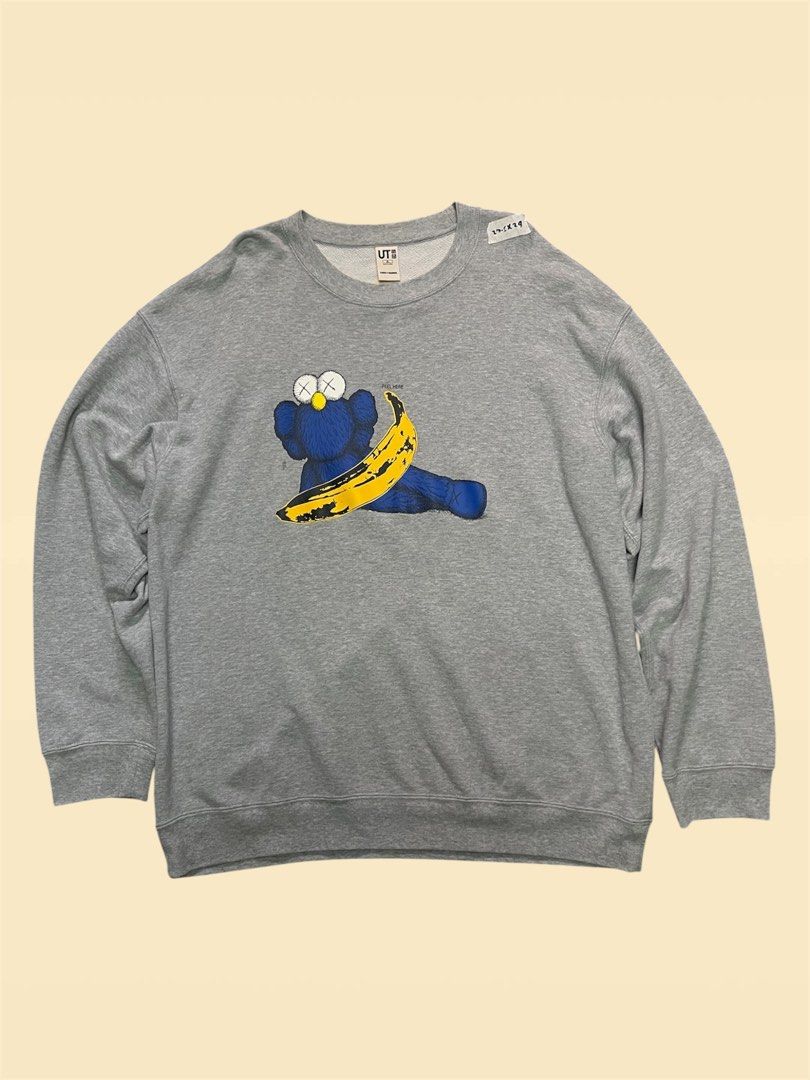 Kaws x Uniqlo Sweatshirt (Category: Coats, Jackets and Outerwear) located in Manila. Submitted by montillano25396 (Listing ID 1461438982, Image 1). Description: Uniqlo x kaws sweatshirt 23.5×29 Excellent Condition Minimal stain P349.