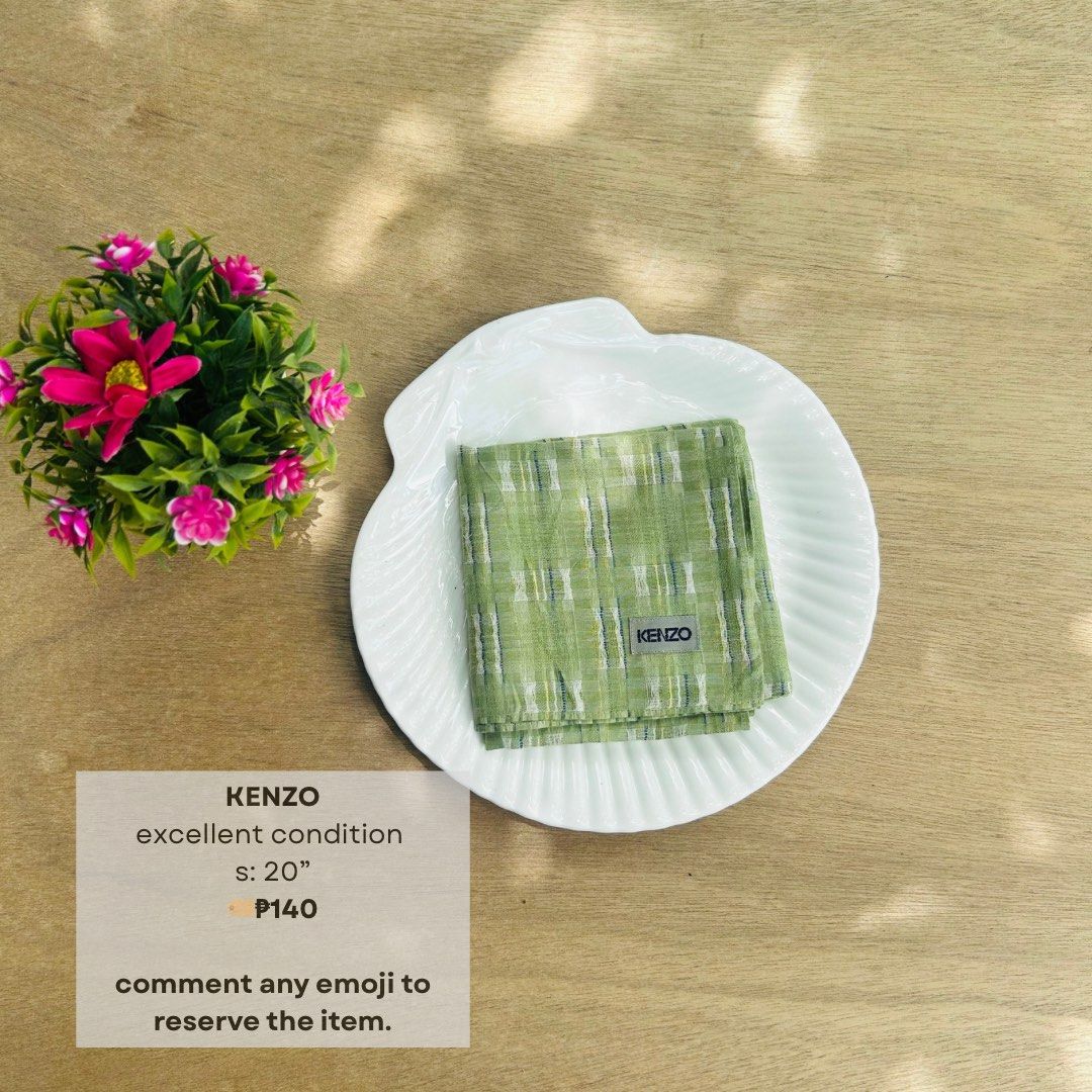 Kenzo Handkerchief (Category: Handkerchief & Pocket Squares) located in Naga. Submitted by hankies.collection9 (Listing ID 1461480072, Image 1). Description: .