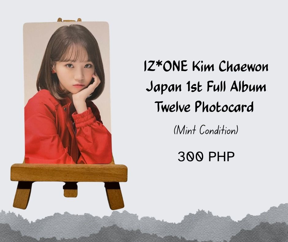 KIM CHAEWON AND CHOU TZUYU PHOTOCARDS (Category: K-Wave Merchandise) located in Caloocan City. Submitted by geo_ridad (Listing ID 1461363069, Image 1). Description: SELLING KIM CHAEWON AND CHOU TZUYU PHOTOCARDS ✦ IZ*ONE Kim Chaewon Japan 1st Full Album Twelve Photocard (Mint Condition) - 400 PHP ✦ IZ*ONE Kim Chaewon Japan D'ICON Japan Edition Photocard (Mint Condition) - 300 PHP ✦ TWICE Chou Tzuyu "Taste of Love" (In Love Version) Photocard (Good
