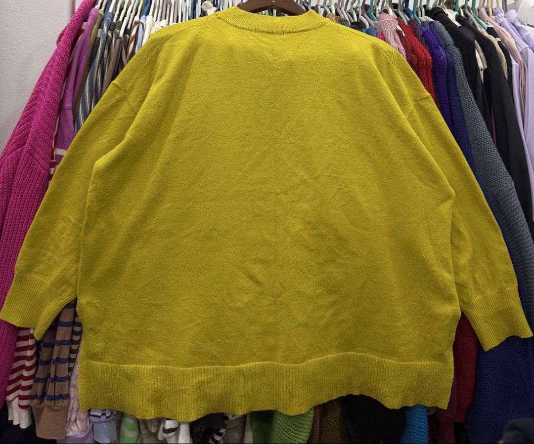 Knitwear Basic Premium (Category: Longsleeves) located in Shah Alam. Submitted by knitting.meow (Listing ID 1461552004, Image 2). Description: P28 L25/27 Sgt Dailywear Color mustard.