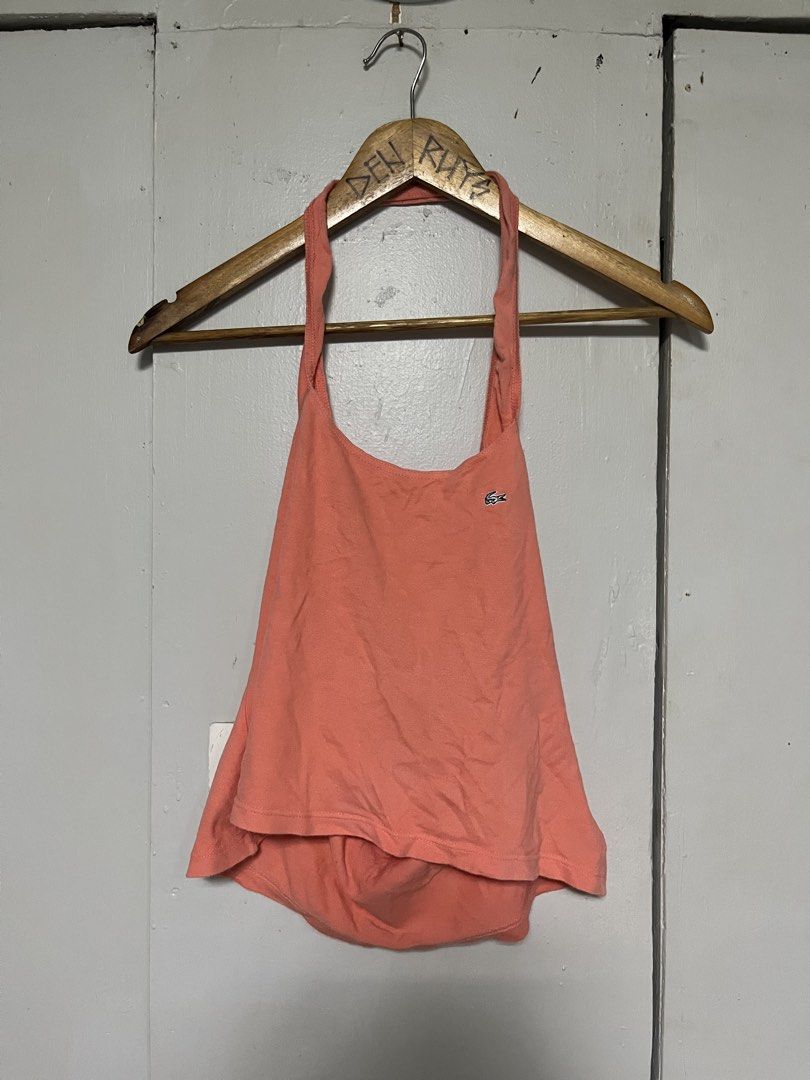 Lacoste halter top (Category: Sleeveless) located in Kabankalan. Submitted by zeich_thrift (Listing ID 1461511926, Image 1). Description: Lacoste halter top 13x13 Excellent condition No issue.