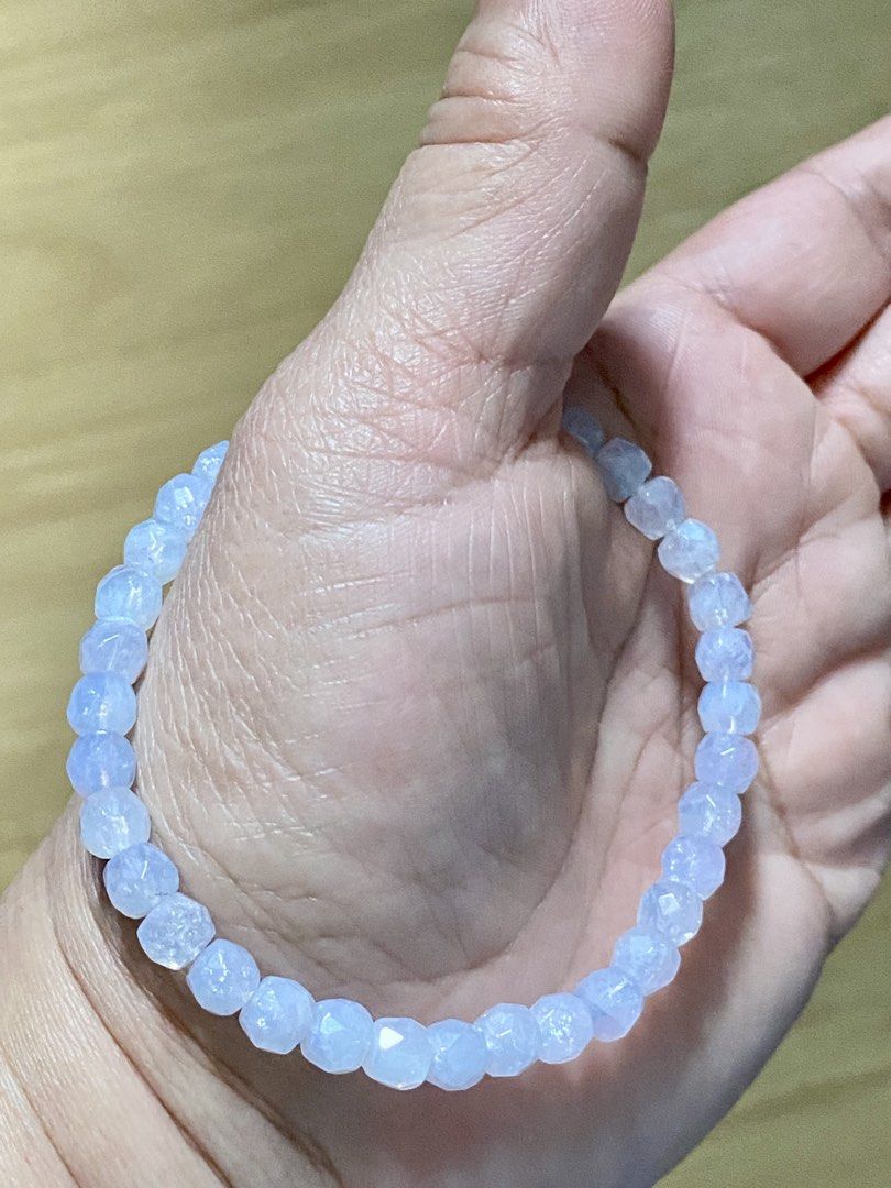 Lavender Moon Quartz (Category: Bracelets) located in Pasig City. Submitted by talaversify (Listing ID 1461395351, Image 1). Description: Semi-precious stone: Lavender Moon Quartz Stone size: 5mm Faceted Abacus Wrist size: 17cm 💠 Natural stone 💠.