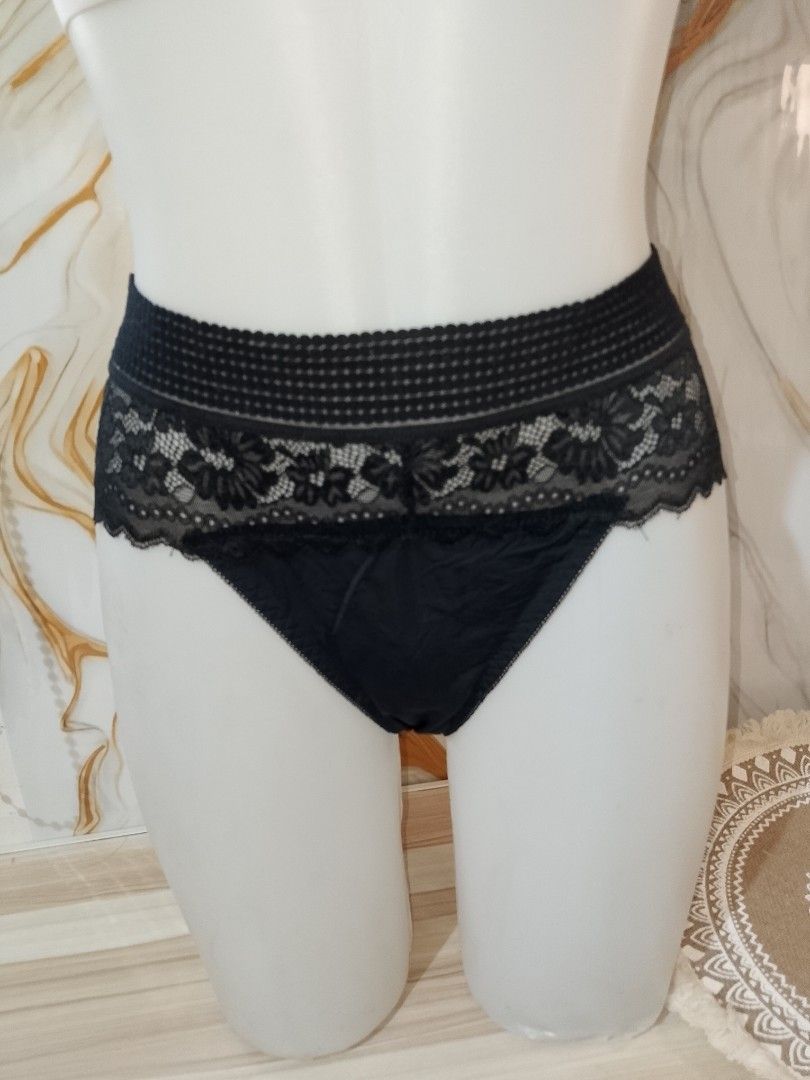 L:;Black Lace Trimmed Panties (Category: Undergarments & Loungewear) located in Manila. Submitted by truecrystal-1407 (Listing ID 1461337182, Image 2). Description: - Black panties with elegant lace trim - Comfortable waistband for all-day wear - Sheer lace panels on the back for a delicate touch - Made from soft, breathable fabric - Ideal for everyday comfort and style.