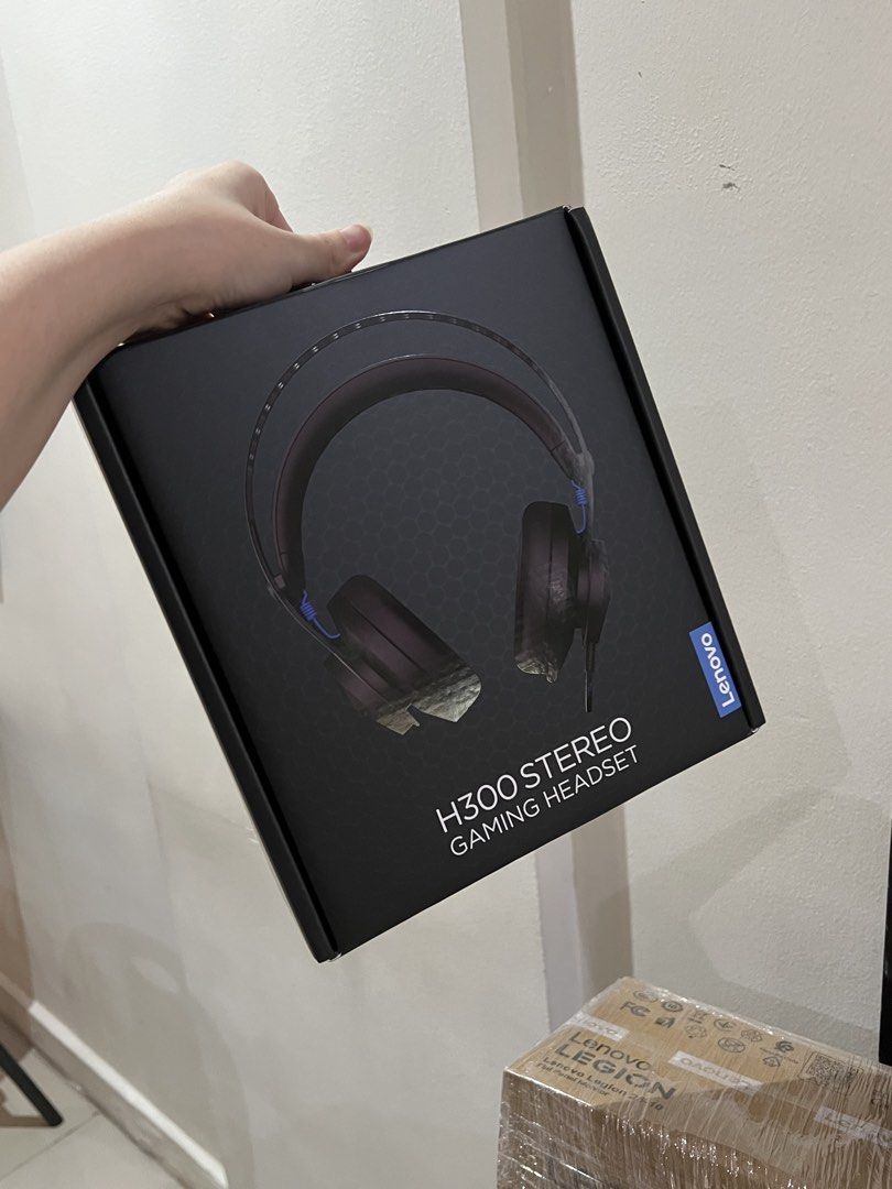 Lenovo H300 Stereo Gaming Headset (Category: Headphones & Headsets) located in Quezon City. Submitted by kimmypreloved29 (Listing ID 1461365318, Image 1). Description: - Lenovo H300 Stereo Gaming Headset - Color: Black with blue accents - Built-in inline microphone - Integrated volume control - Connectivity: 3.5mm jack - Ideal for gaming and general audio - Original box included.