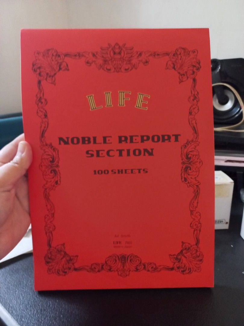 LIFE Noble Report Section Notebook - Red, 100 Sheets (Category: Stationery & School Supplies) located in General Santos City (Dadiangas). Submitted by rhinegrave (Listing ID 1461377704, Image 1). Description: - Brand: LIFE - Series: Noble Report Section - Color: Red - Size: A4 - Sheets: 100 - Origin: Made in Japan - Ideal for: Taking notes, writing reports.