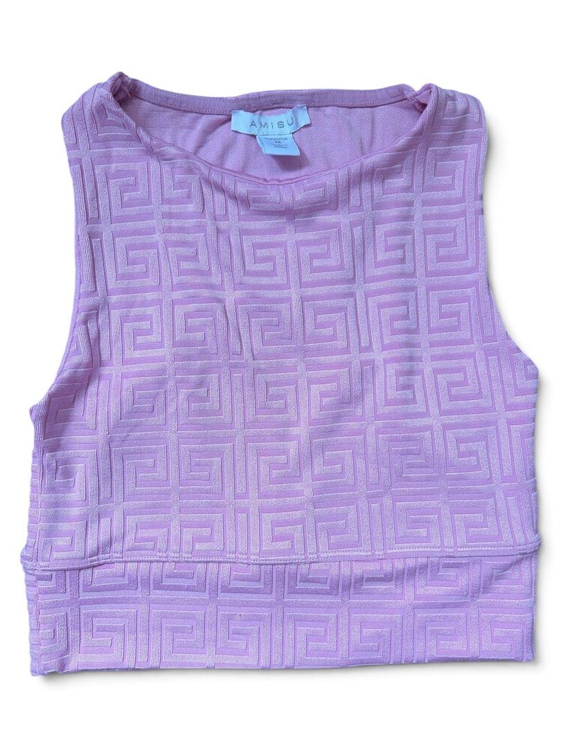 light purple Amisu sleeveless crop top (Category: Others Tops) located in Santol. Submitted by lululane (Listing ID 1461403792, Image 1). Description: .