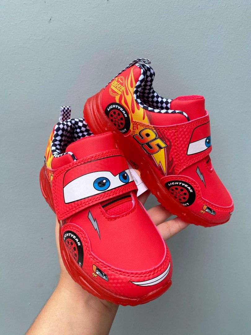 Lightning McQueen Cars IMPORTES (Category: Babies & Kids Fashion) located in Mandaluyong City. Submitted by kickzforkidz (Listing ID 1461553356, Image 1). Description: Please take time to read.. I Sell IMPORTED KIDS character shoes from US and UK. Lightning Mcqueen with Lights Light Weight and Soft insole With tags Available Sizes: US5 - 13cm insole US10 - 17cm insole US11 - 18cm insole US12 - 19cm insole US13 - 20cm insole Note: Fix price becaus