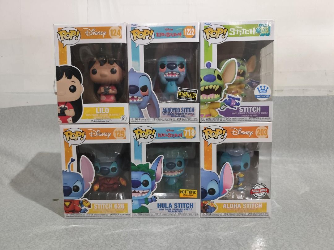 LILO & STITCH FUNKO (Category: Designer & Blind Box Toys) located in Quezon City. Submitted by foxstrat17 (Listing ID 1461485176, Image 1). Description: Lilo 124 8/10 - PHP 750.00 Stitch 125 8-5/10 - PHP 800.00 Annoyed stitch 8.5/10 - PHP 750.00 Hula Stitch 8.5/10 - PHP 900.00 Stitch FSE 8.5-9/10 - PHP 600.00 Aloha Stitch 8/10 - PHP 1,100.00 Location: Cubao, Quezon City MOP: Gcash/Maya/Maribank MOD: Lalamove/LBC/Meetup by schedule Add 10 pesos fo