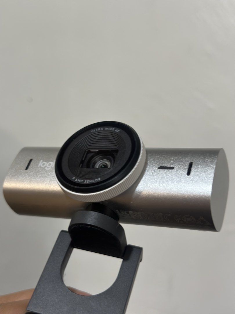 Logitech 4K Ultra-Wide Webcam (Category: Webcams) located in Manila. Submitted by tnc2020 (Listing ID 1461397841, Image 3). Description: - Ultra-wide 4K resolution webcam - 8.5MP sensor for crisp video - Sleek silver design - Includes monitor clip for easy mounting - USB-C connection - Ideal for streaming and video conferencing Unit and replacement usb c only. No box but good as new Hindi laspag may plastic pa sa likod Rfs: Not using anymore. Loc