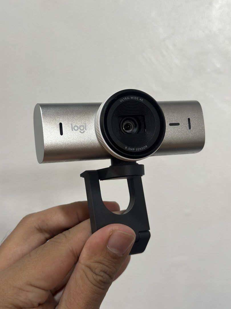 Logitech 4K Ultra-Wide Webcam (Category: Webcams) located in Manila. Submitted by tnc2020 (Listing ID 1461397841, Image 2). Description: - Ultra-wide 4K resolution webcam - 8.5MP sensor for crisp video - Sleek silver design - Includes monitor clip for easy mounting - USB-C connection - Ideal for streaming and video conferencing Unit and replacement usb c only. No box but good as new Hindi laspag may plastic pa sa likod Rfs: Not using anymore. Loc