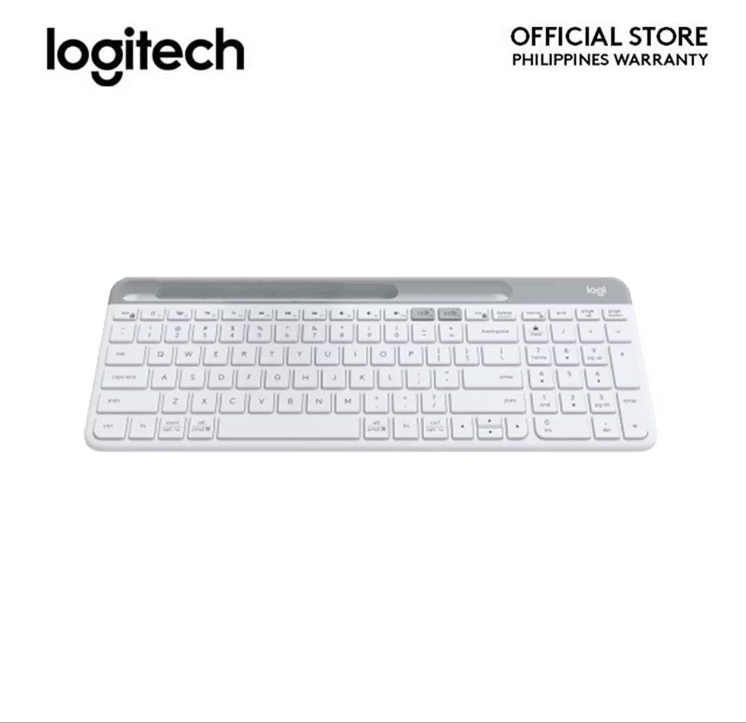 Logitech K380 Multi-Device Bluetooth Keyboard (Category: Computer Keyboard) located in Makati City. Submitted by juliannegracee (Listing ID 1461518699, Image 1). Description: - Logitech K380 Bluetooth Keyboard - Connects to up to 3 devices simultaneously - Slim and portable design for easy carrying - Works with computers, tablets, and smartphones - Effortlessly switch between paired devices - Stylish grey and white colorway RFS: too much keyboard