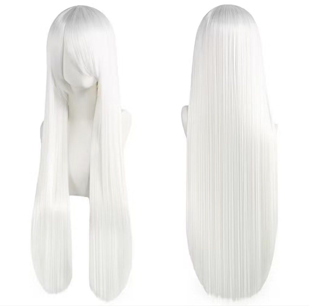 Long Straight White Wig Cosplay Anime (Category: Hair Accessories) located in Diplahan. Submitted by vanrouge404 (Listing ID 1461502212, Image 1). Description: - Super long, straight white wig - Ideal for cosplay and costumes - Adjustable inner cap for a secure fit - Made from synthetic fibers that can be styled - Transform your look for events, photoshoots, or costume parties.
