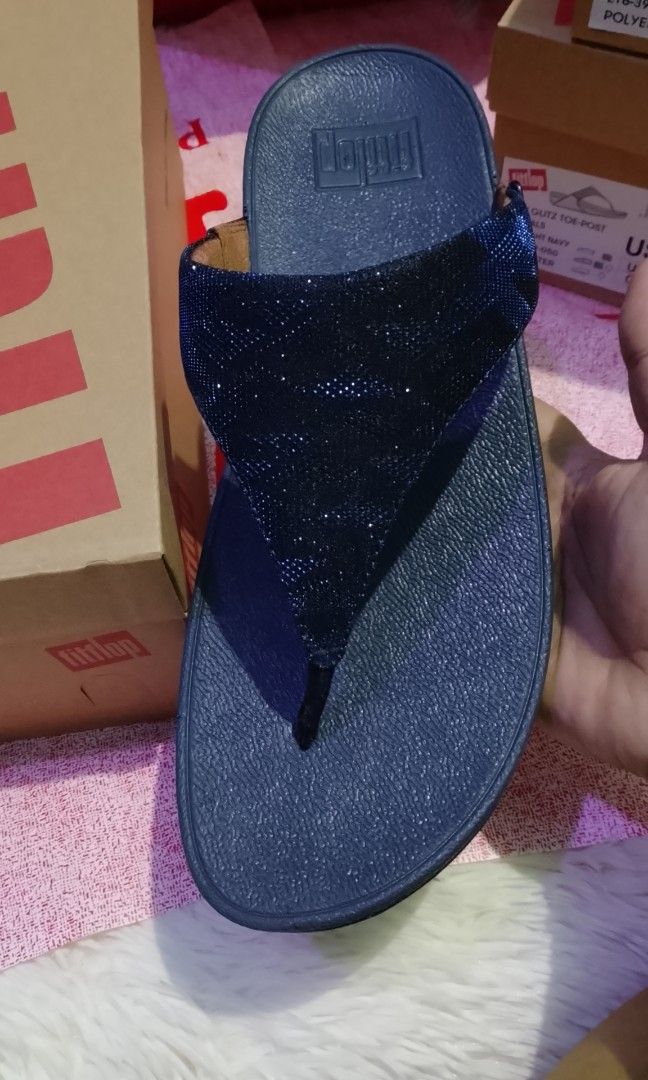 Lulu Glitz Toe post Sandal (Category: Sandals) located in Muntinlupa City. Submitted by jcualquera (Listing ID 1461329233, Image 3). Description: 💯Percent OG Ff Women Lulu Glitz Toe post Sandal Midnight navy Size Avail US6 oNly Gcash bank transfer Ready to shipped ✅.