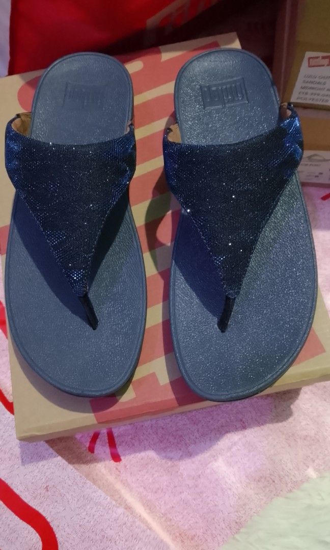 Lulu Glitz Toe post Sandal (Category: Sandals) located in Muntinlupa City. Submitted by jcualquera (Listing ID 1461329233, Image 2). Description: 💯Percent OG Ff Women Lulu Glitz Toe post Sandal Midnight navy Size Avail US6 oNly Gcash bank transfer Ready to shipped ✅.