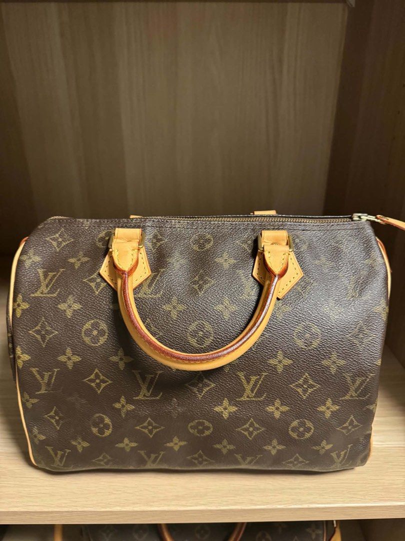 LV Speedy 30 Monogram (Category: Luxury Bags & Wallets) located in Quezon City. Submitted by afterschoolmnl (Listing ID 1461411164, Image 2). Description: -Authentic Louis Vuitton Speedy 30 Monogram -Vintage -Preloved, well maintained -CAV – all vachetta leather replaced -Minimal signs of use -Clean interior and good overall condition -Actual photos posted -More photos/videos available upon request Meet-up: SM North EDSA / TriNoma SM Megamall / P