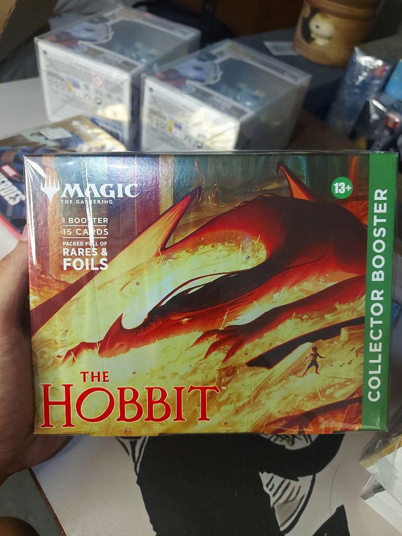 Magic The Gathering The Hobbit Collector Booster Pack (Category: Card Packs) located in San Jose. Submitted by gamesandgeeks (Listing ID 1461534882, Image 1). Description: - The Hobbit Collector Booster Pack for Magic: The Gathering - Contains 1 sealed booster pack - 15 cards per pack - Packed with rares and foils - Ideal addition to your collection! Location: San Jose City, Nueva Ecija Mode of Payment: Bank Account/ Gcash/ Maya Can be shipped vi