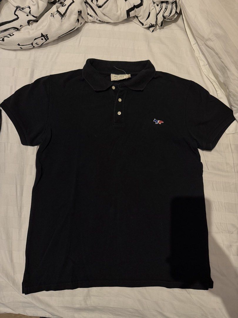 Maison Kitsune Polo Shirt (Category: Tshirts & Polo Shirts ) located in San Juan City. Submitted by solosells (Listing ID 1461485865, Image 1). Description: Maison Kitsune Polo Shirt SMALL Buy with other kitsune products or take all for huge discount Payment via GCASH/bank trxf RFS: change wardrobe.