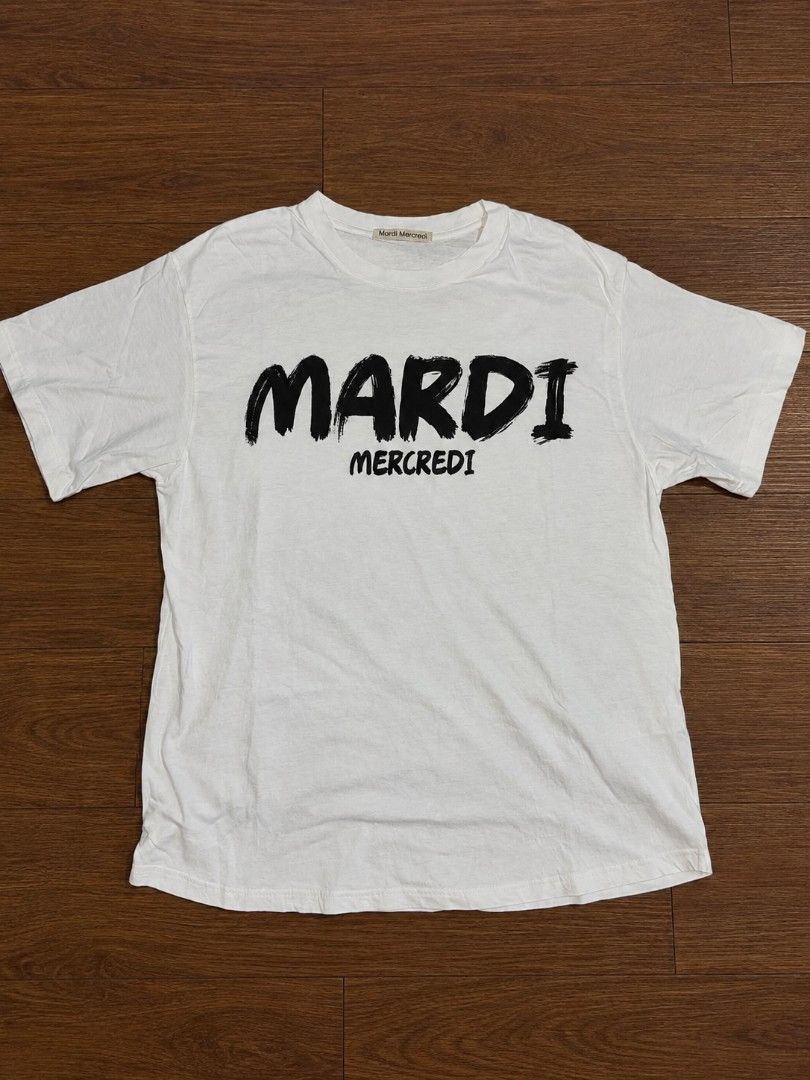 Mardi Brushed Logo tee (Category: Shirts) located in Manila. Submitted by ilovebrentfaiyaz (Listing ID 1461401017, Image 1). Description: - 10/10 Color rate - Good as new - Authenticity verified by hiddentag app - Complete tags - Negotiable - No issues - 21x27.