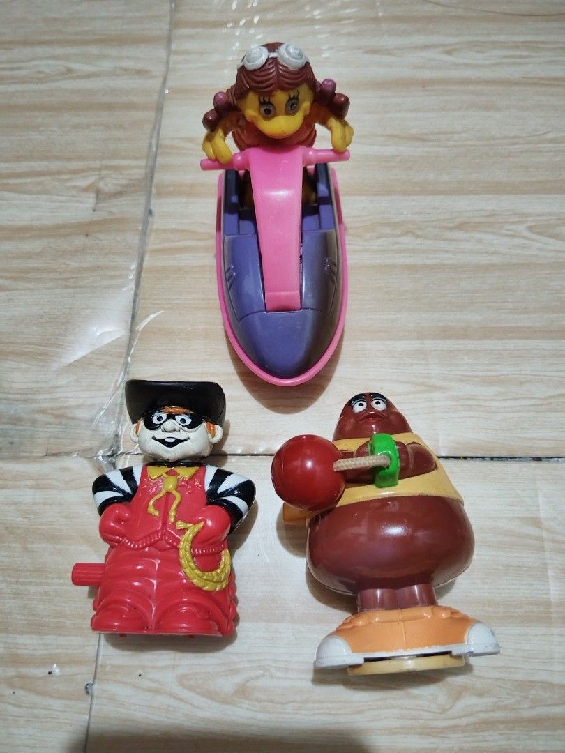 Mcdonald Pre Loved Toys (Category: Kids Toys) located in Manila. Submitted by trixie1996 (Listing ID 1461522627, Image 1). Description: For sale Delivery via Jnt Lalamove Gogoexpress Pickup are available Location manila Pm me if you're interested thankyou.